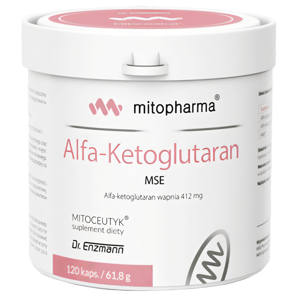 Alfa ketoglutaran mse Mitopharma - Wsparcie metabolizmu - 120 kapsułek
