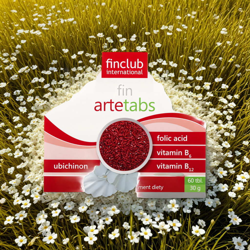 Artetabs Finclub - Monakoliny K z czerwonego ryżu - 60 tabletek