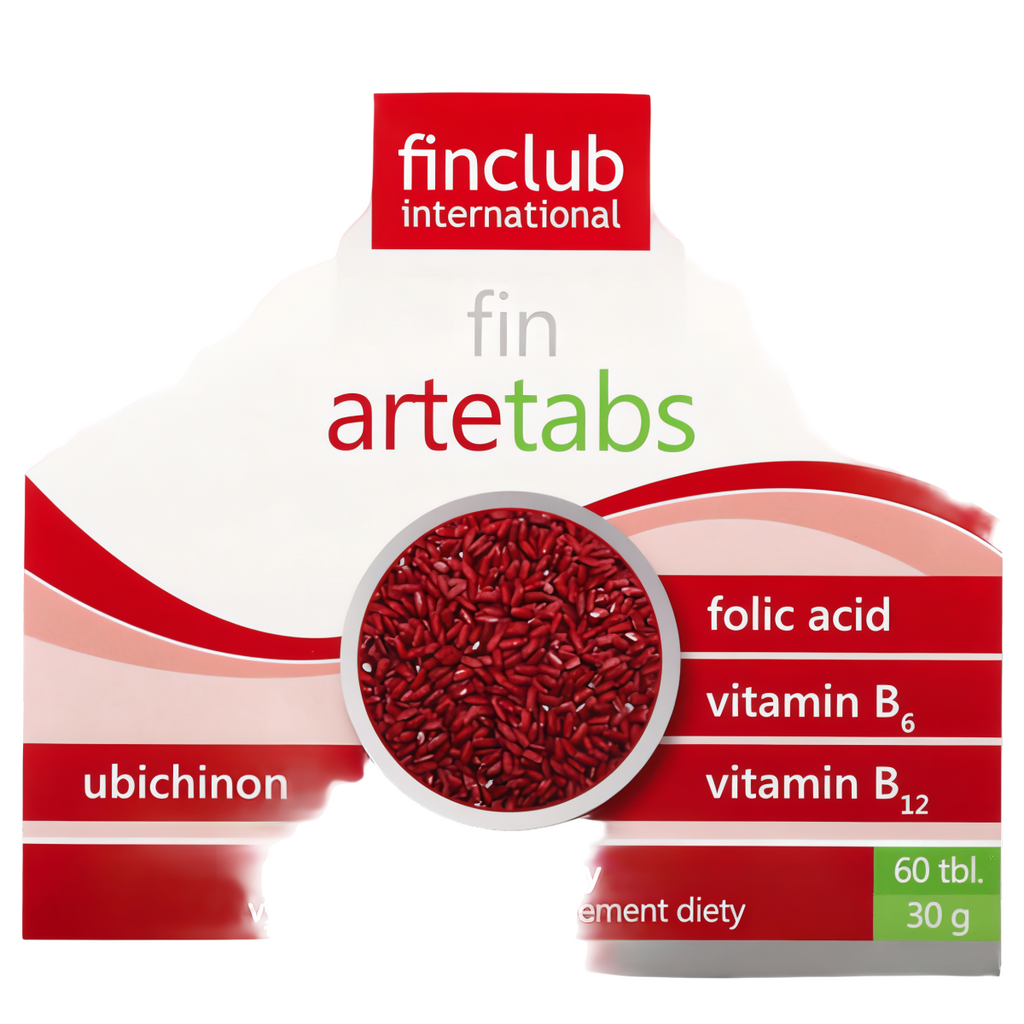 Artetabs Finclub - Monakoliny K z czerwonego ryżu - 60 tabletek