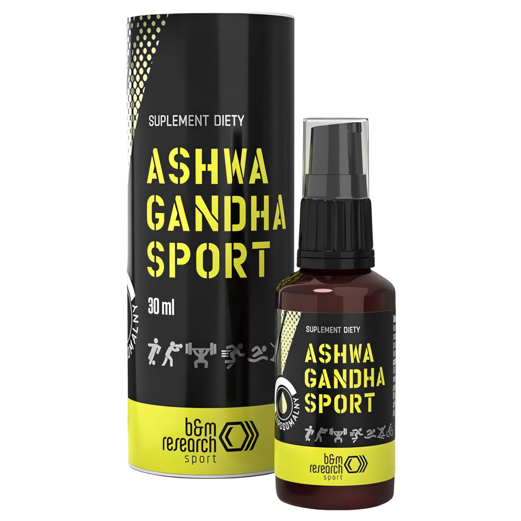 Ashwagandha Sport Liposomalny ekstrakt ziołowy B&M Research - 30 ml