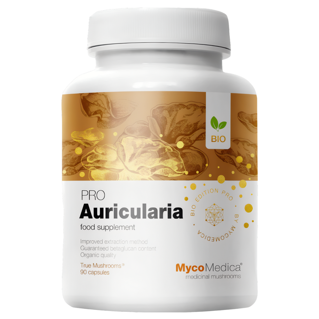 Auricularia PRO 30 % MycoMedica -Uszak bzowy ( uszak gęstowłosy ) - 90 kapsułek
