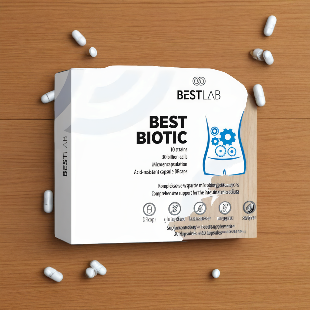 BestBiotic Best Lab - Kompleksowe wsparcie mikrobioty jelitowej - 30 kapsułek