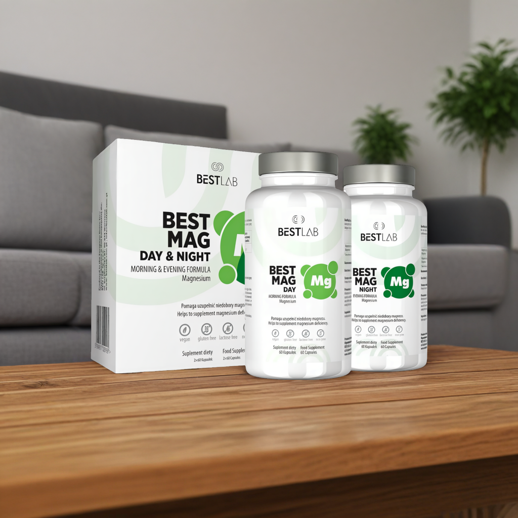 BestMag Day&Night Best Lab - Magnez na dzień i na noc - 2 x 60 kapsułek