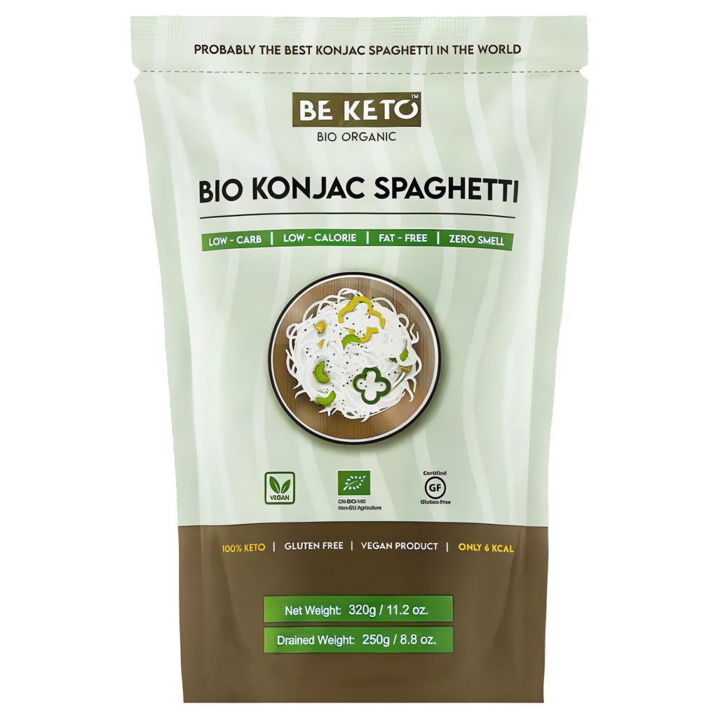 Bio Makaron Konjac Spaghetti BeKeto – Stworzony z organicznych składników – 320 g