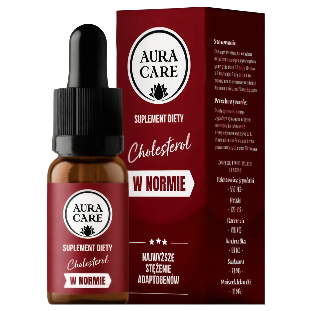 Cholesterol w normie Aura care - Rdestowiec japoński, Reishi, Mniszek lekarski - 10 ml