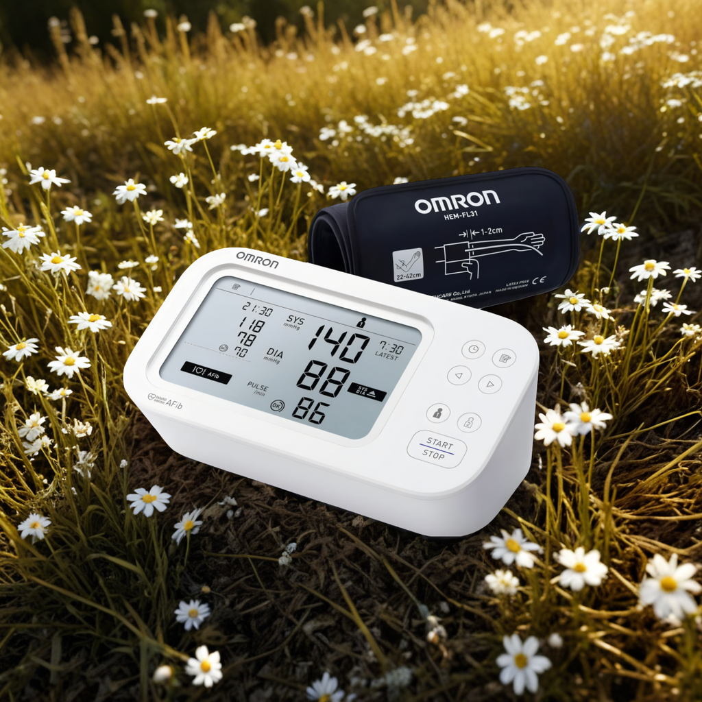 Ciśnieniomierz naramienny Omron M6 Comfort AFib z mankietem Intelli Wrap + dzienniczek
