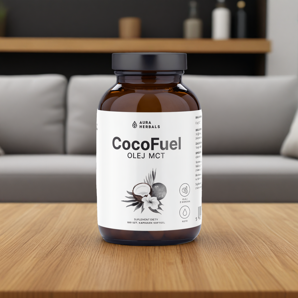 Coco Fuel Aura Herbals - Olej MCT 2000 mg - 100 kapsułek 