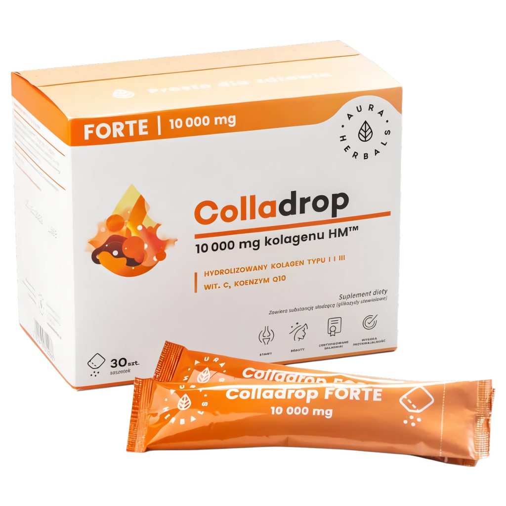 Colladrop FORTE Kolagen morski 10 000 mg Aura Herbals - 30 saszetek