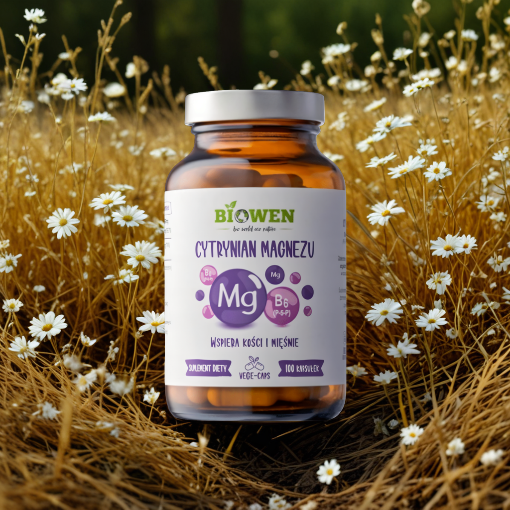 Cytrynian magnezu Biowen - Wsparcie układu nerwowego - 100 kapsułek