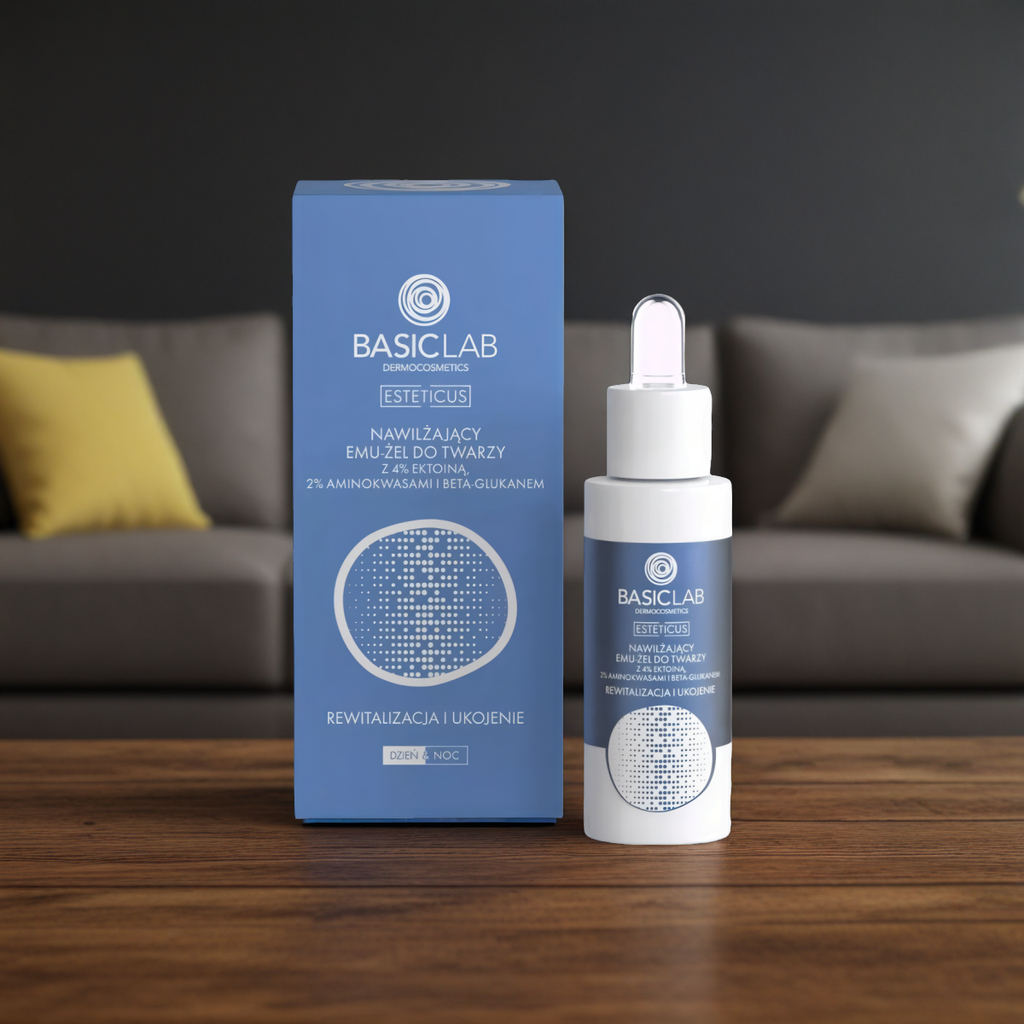 Emu żel nawilżający do twarzy BASICLAB - Rewitalizacja i Ukojenie - 30 ml