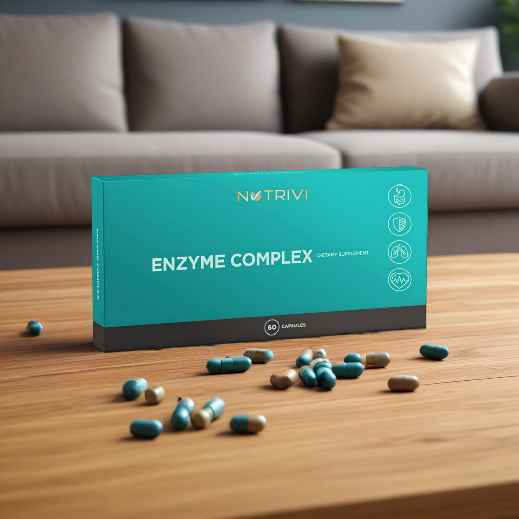 Enzyme Complex NUTRIVI WellU - Duet enzymów proteolitycznych: bromelainy i papainy - 60 kapsułek
