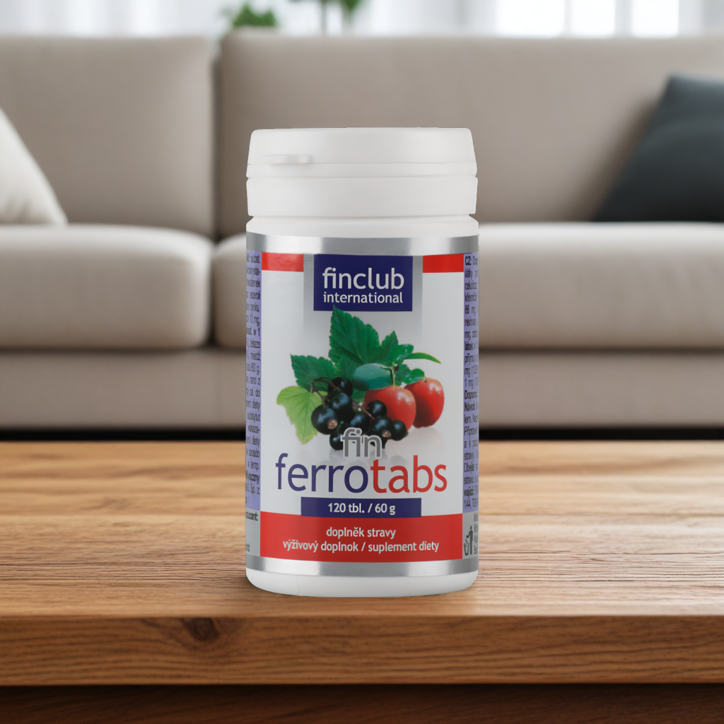 Ferrotabs Finclub - Żelazo pochodzenia roślinnego - 120 tabletek