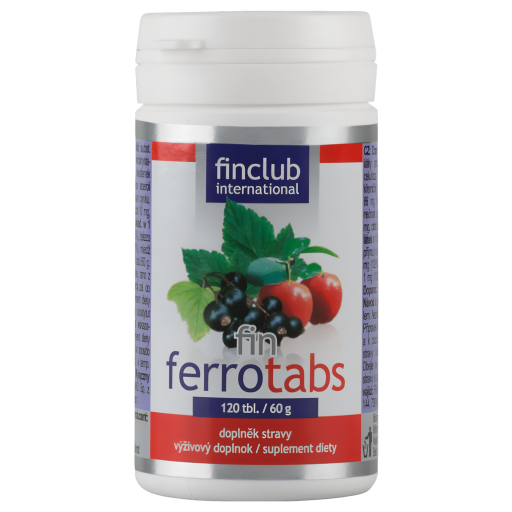 Ferrotabs Finclub - Żelazo pochodzenia roślinnego - 120 tabletek