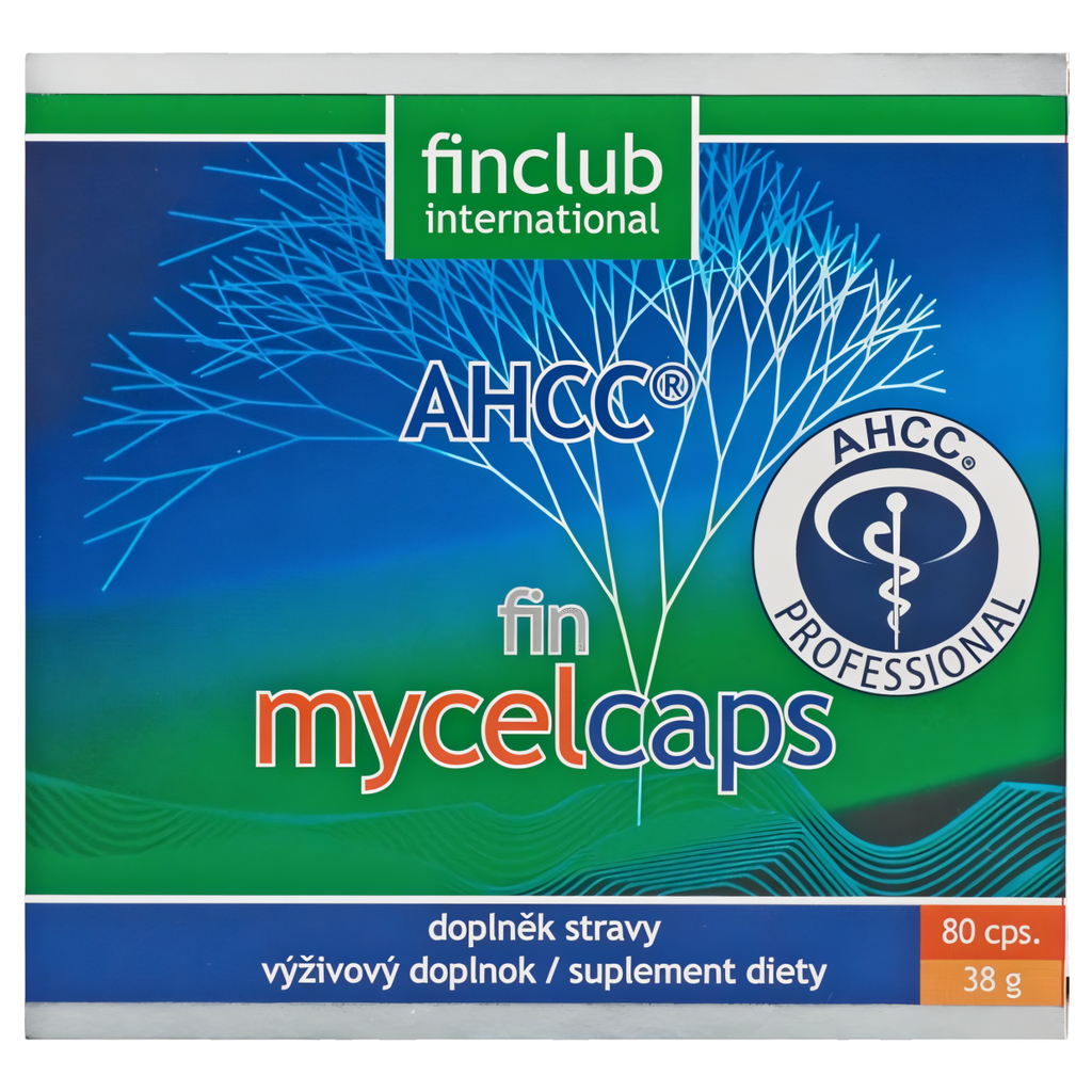 Finclub Fin Mycelcaps - Opatentowany związek AHCC z grzyba Shiitake - 80 kapsułek