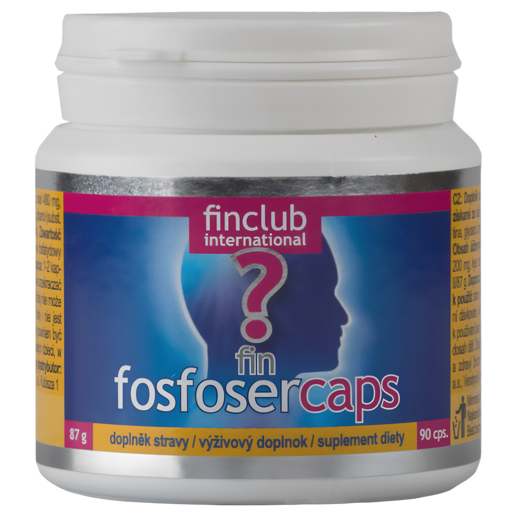 Fosfosercaps Finclub - Źródło fosfatydyloseryny i kwasu fosfatydowego - 90 kapsułek
