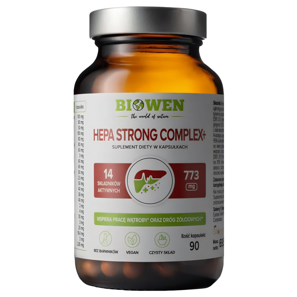 Hepa Strong Complex+ Biowen - Wsparcie wątroby - 90 kapsułek