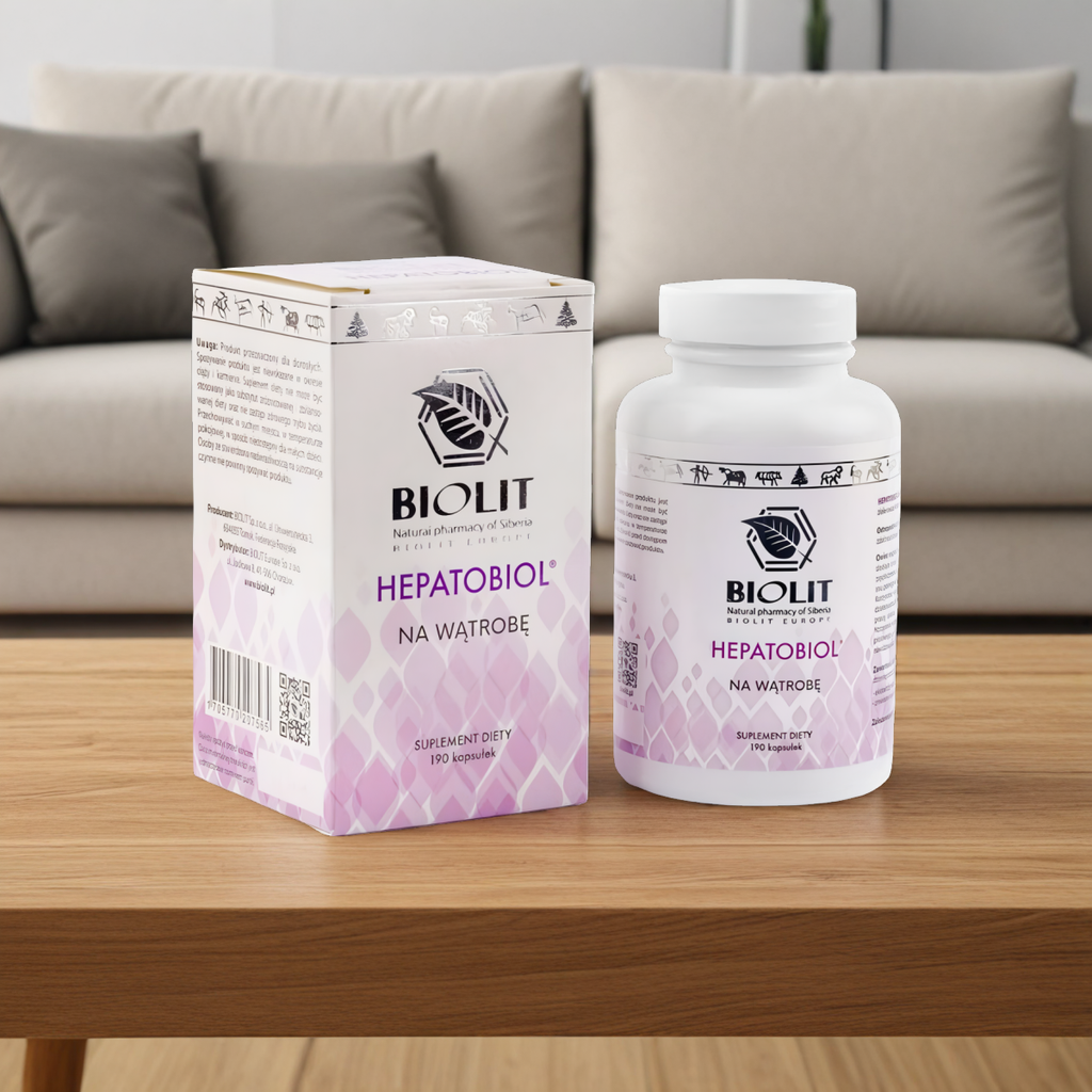 Hepatobiol BIOLIT - Ostropest plamisty i ziele owsa na wątrobę - 190 kapsułek