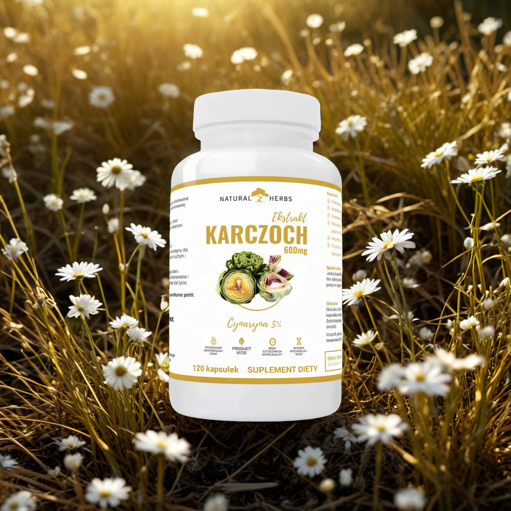 Karczoch ekstrakt 600 mg - Wspomaga układ pokarmowy i wątrobę Alto Pharma - 120 kapsułek