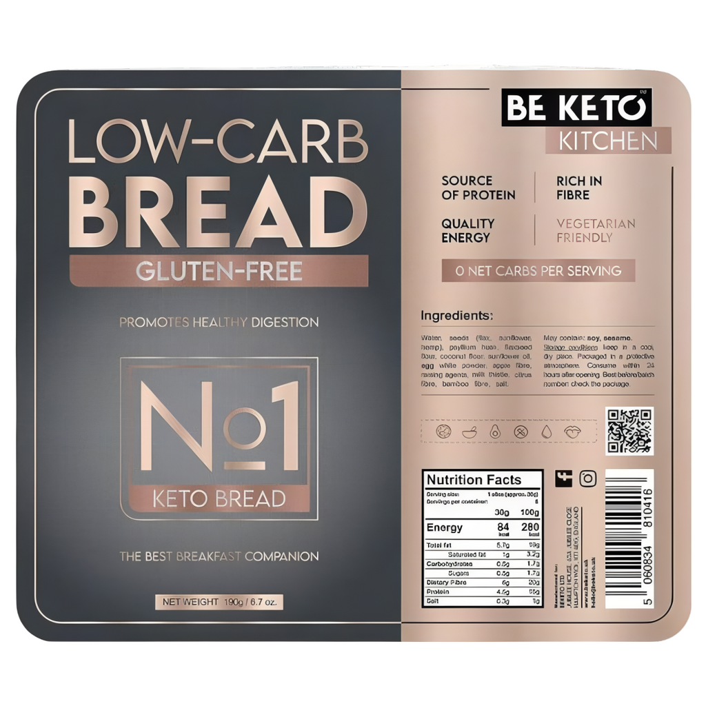 Keto Chleb Bezglutenowy BeKeto - Smak tradycyjnego pieczywa - 190 g