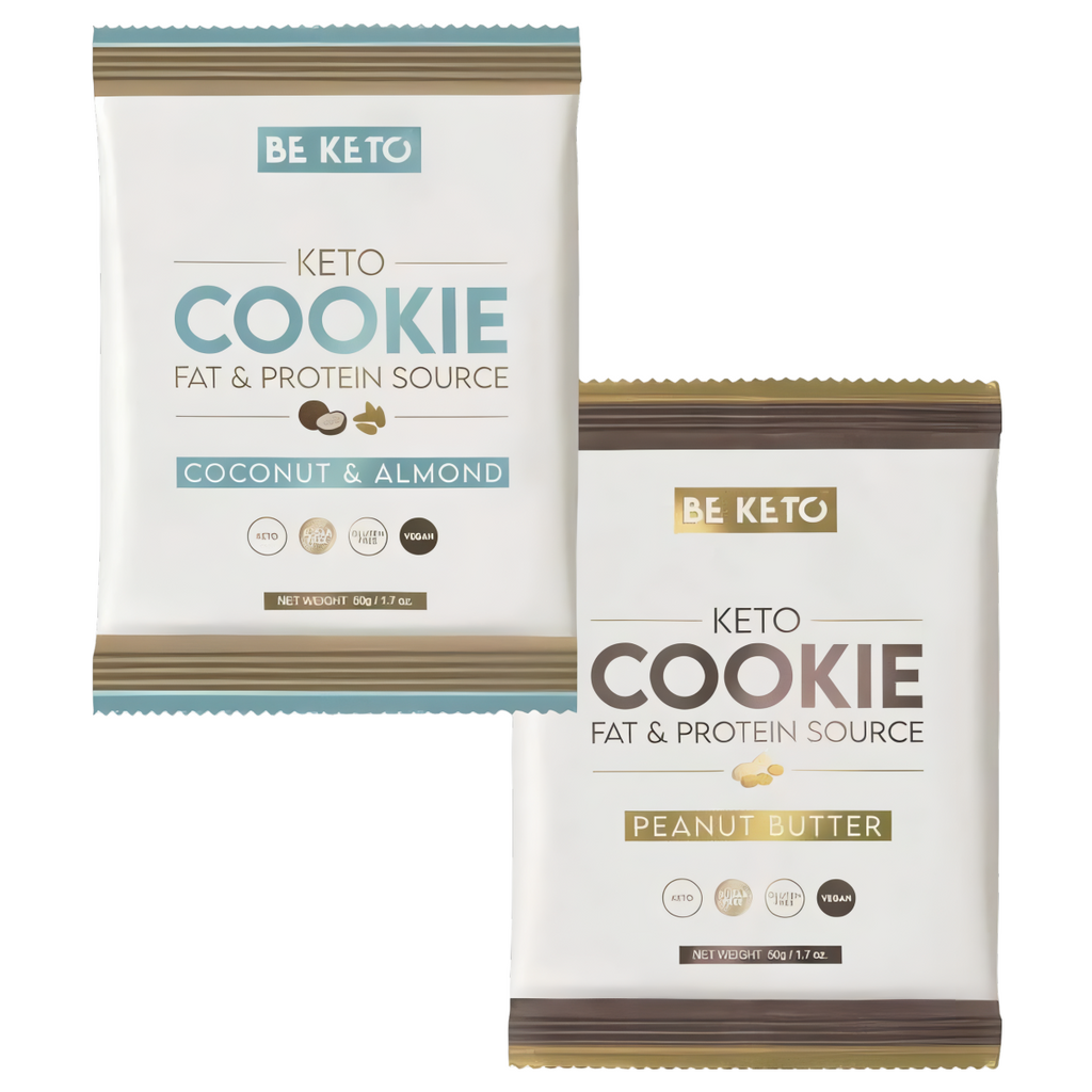 Keto Ciastko BeKeto - Przekąska proteinowa z niską zawartością węglowodanów - Różne smaki 50 g (Smak: kokos-migdal)