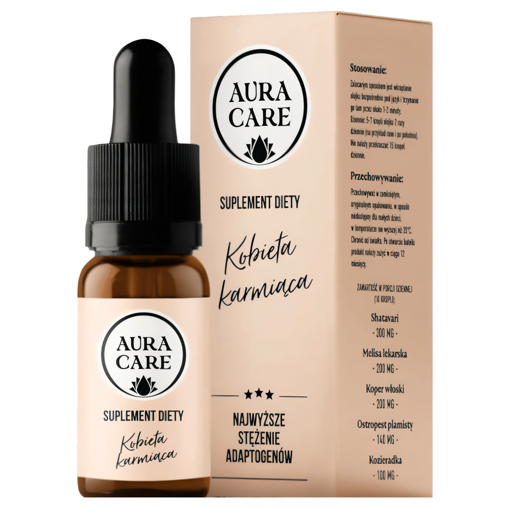 Kobieta karmiąca Aura care - Wsparcie dla mam karmiących piersią - 10 ml