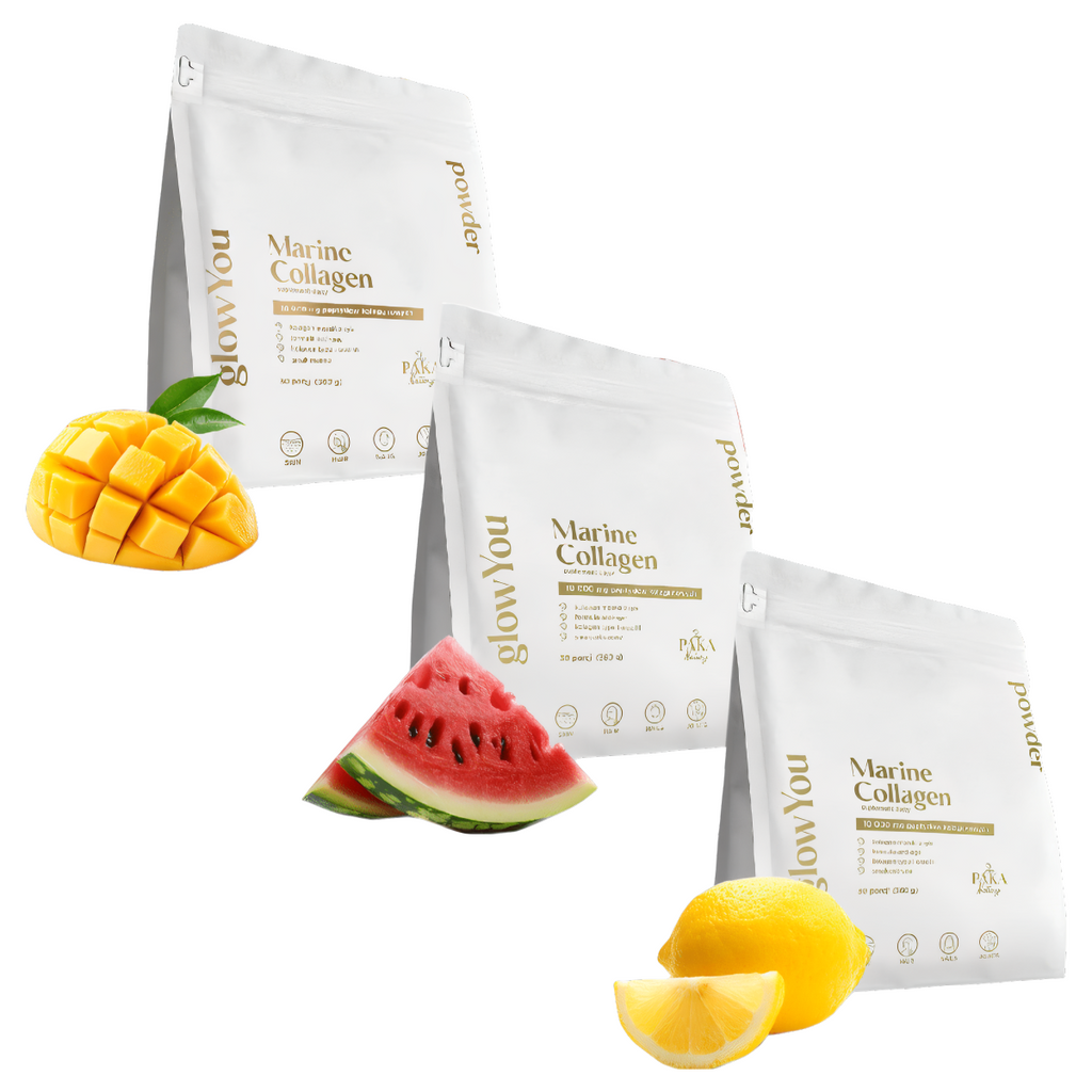 Kolagen morski glowYou Paka Natury - 10 000 mg - 30 porcji do picia o smaku Mango, Arbuz i Cytryna (Smak: mango)