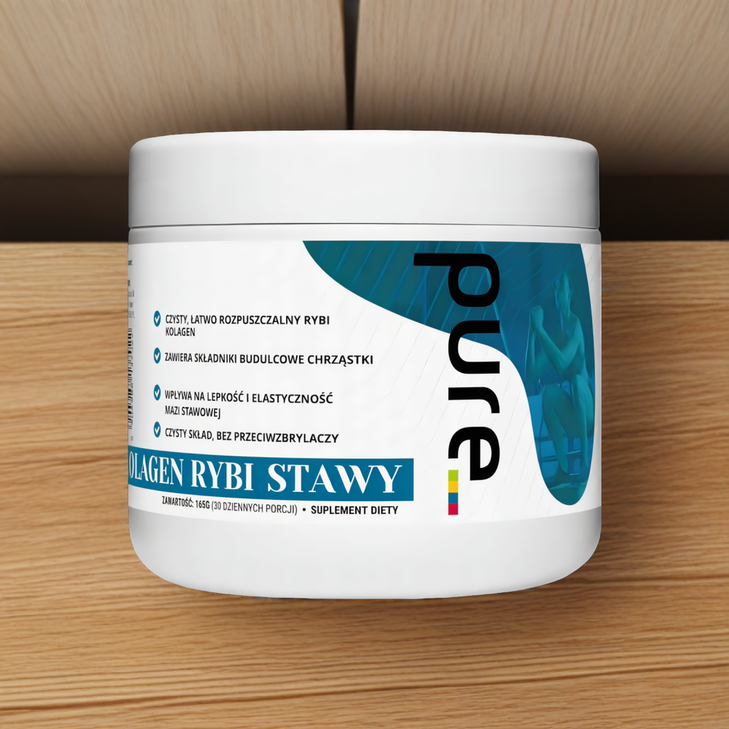 Kolagen rybi na stawy Pure + Siarka organiczna, Glukozamina i Chondroityna – 30 porcji (165 g)