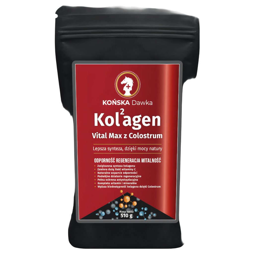 Kolagen Vital MAX Końska Dawka - Kolagen z Colostrum - 510 g
