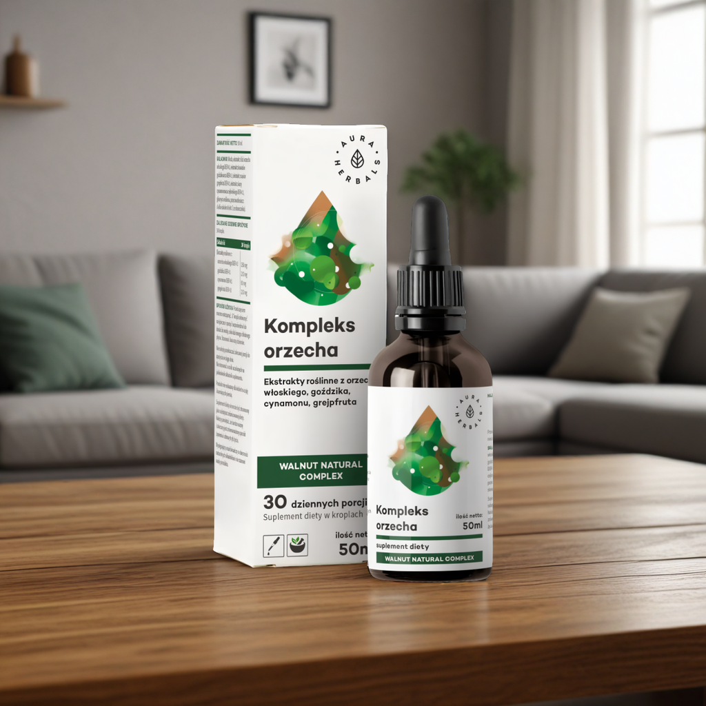 Kompleks orzecha Aura Herbals - Naturalne Wsparcie Twojego Zdrowia - 50 ml krople