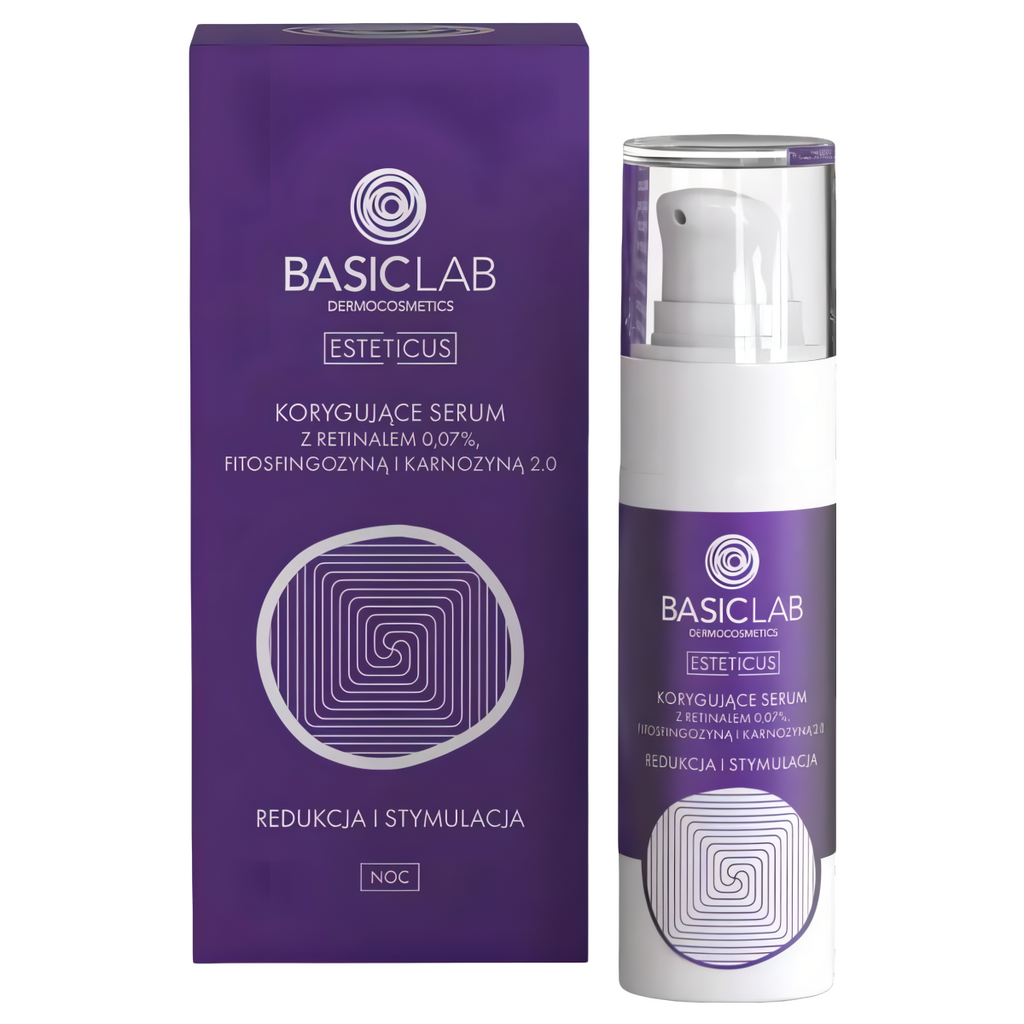Korygujące serum BASICLAB - Kompleksowa Regeneracja i Ochrona Skóry - 30 ml