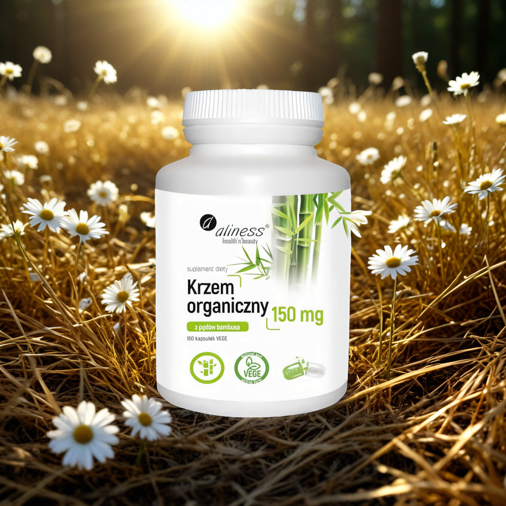 Krzem organiczny 150 mg - Z pędów bambusa Aliness - 100 kapsułek