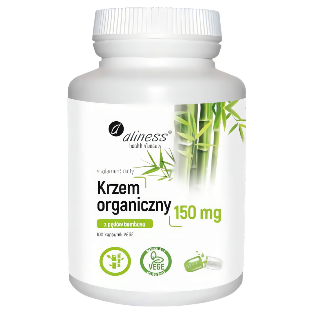 Krzem organiczny 150 mg - Z pędów bambusa Aliness - 100 kapsułek