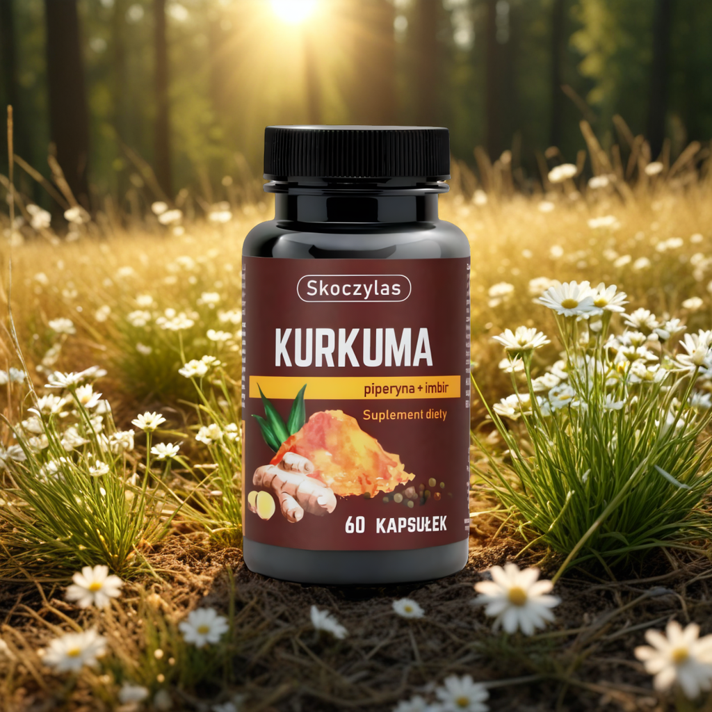 Kurkuma, piperyna, imbir Skoczylas - Metabolizm tłuszczów - 60 kapsułek