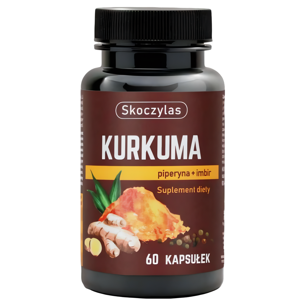 Kurkuma, piperyna, imbir Skoczylas - Metabolizm tłuszczów - 60 kapsułek