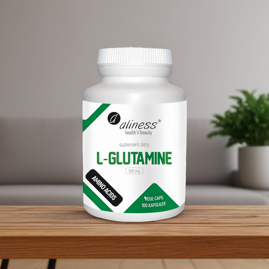L-Glutamine 500 mg Aliness - Zdrowie i witalność - 100 kapsułek