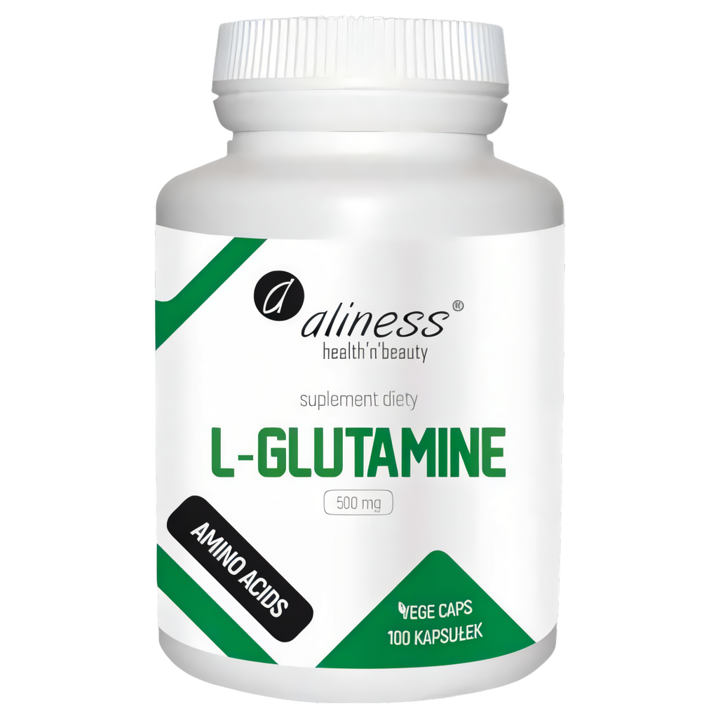 L-Glutamine 500 mg Aliness - Zdrowie i witalność - 100 kapsułek