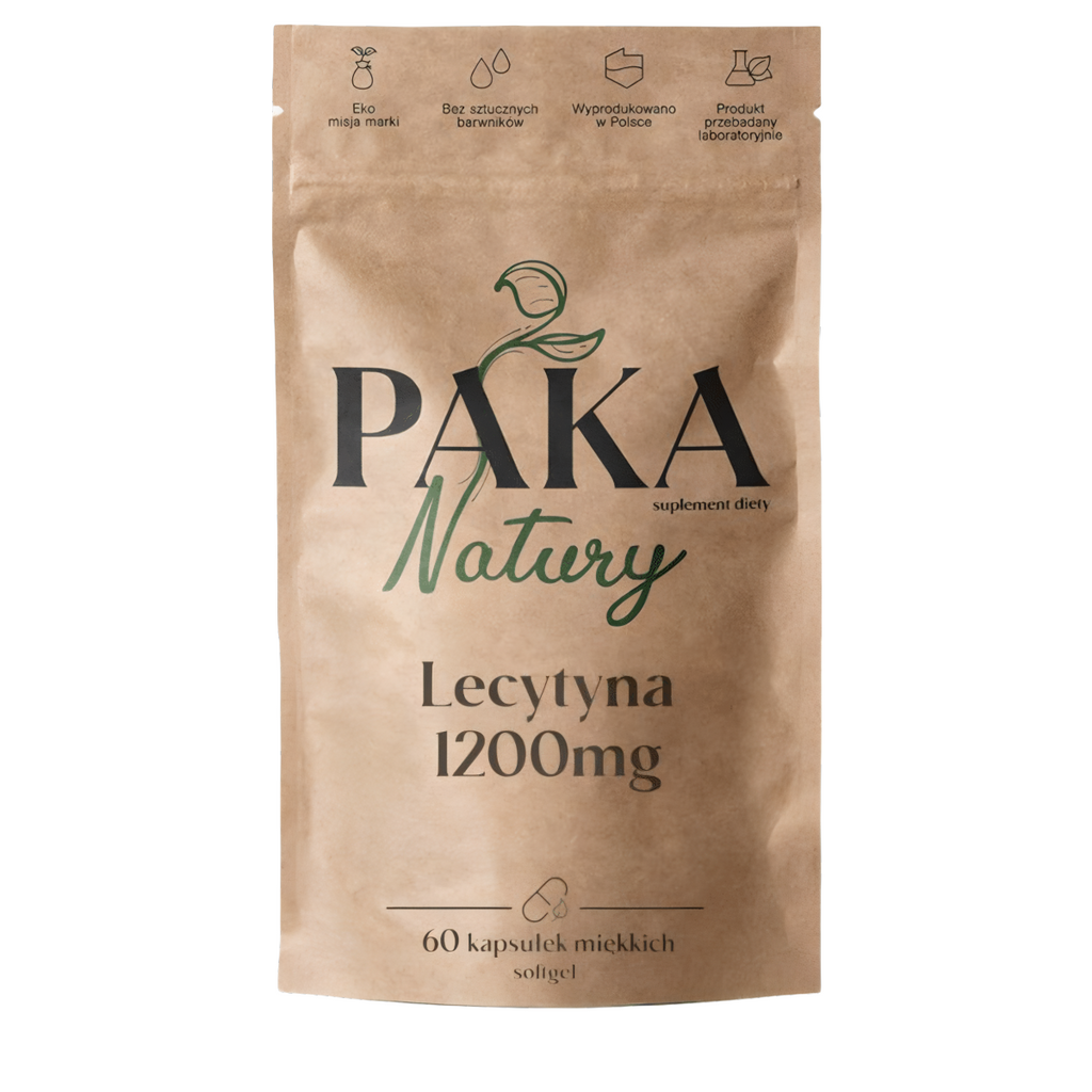 Lecytyna Paka Natury - Wsparcie pamięci i koncentracji 1200 mg - 60 kapsułek