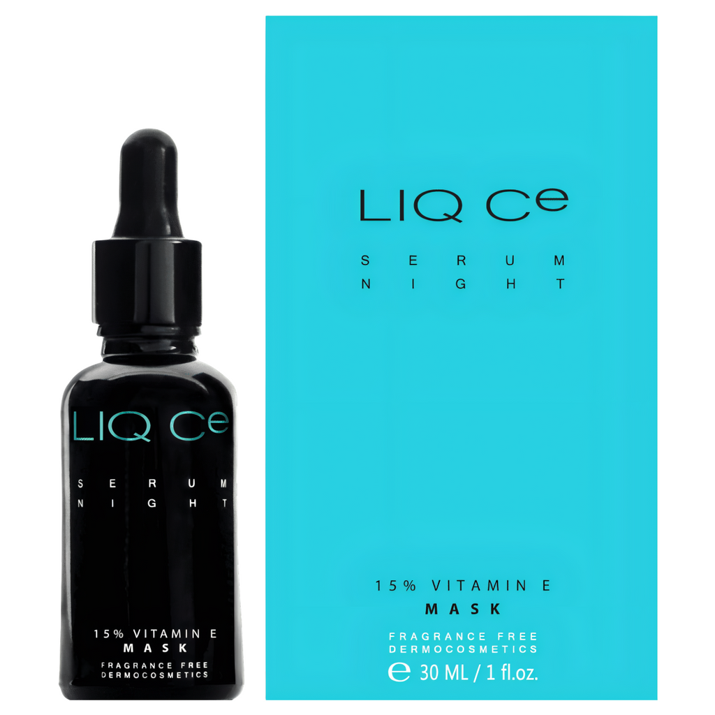 LIQ Ce Serum Night 15% Vitamin E MASK Liqpharm - Dwufazowe serum na noc - 30 ml