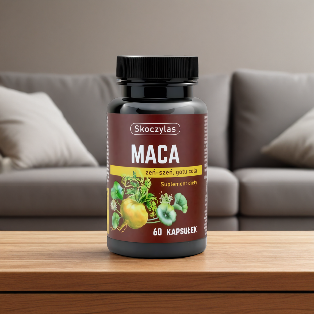 Maca + Żeń-szeń + Gotu cola, Skoczylas - 60 kapsułek