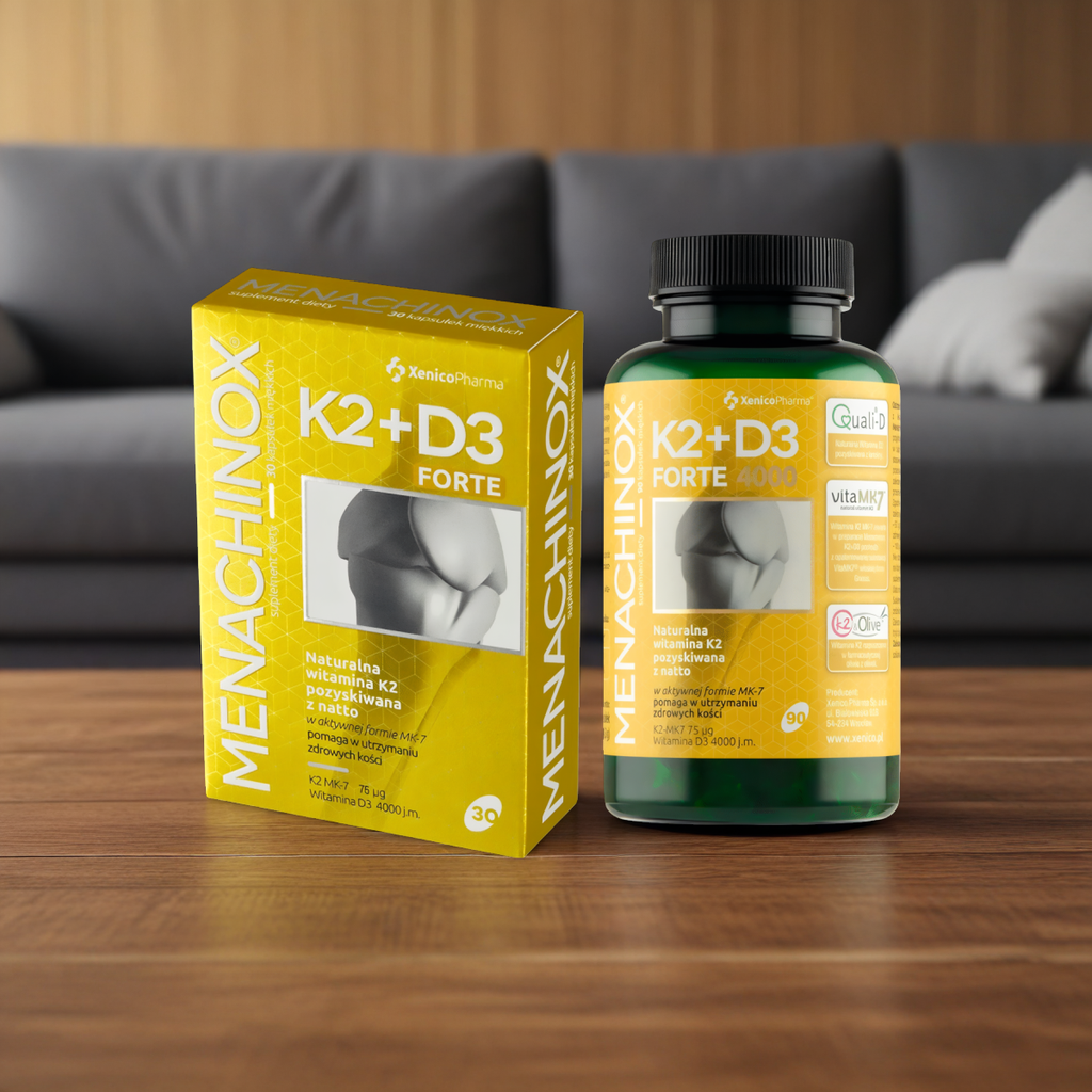 Menachinox K2+D3 FORTE Xenico Pharma - Mocne kości (Opakowanie: 30-kapsulek)