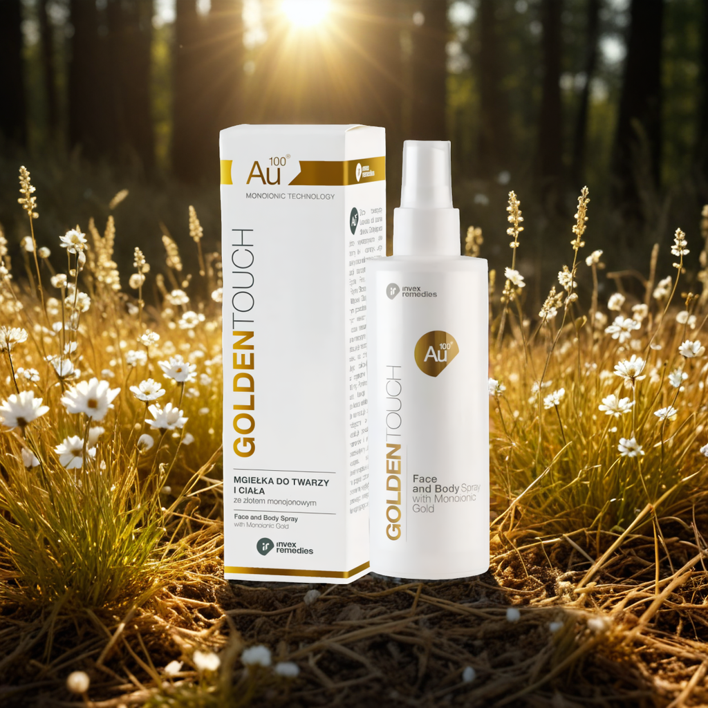 Mgiełka do twarzy i ciała ze złotem monojonowym Au100 Invex Remedies - 200 ml