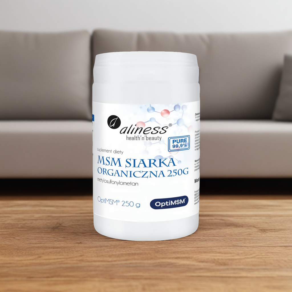 MSM Siarka Organiczna Aliness - Wsparcie dla stawów - 250 g proszek