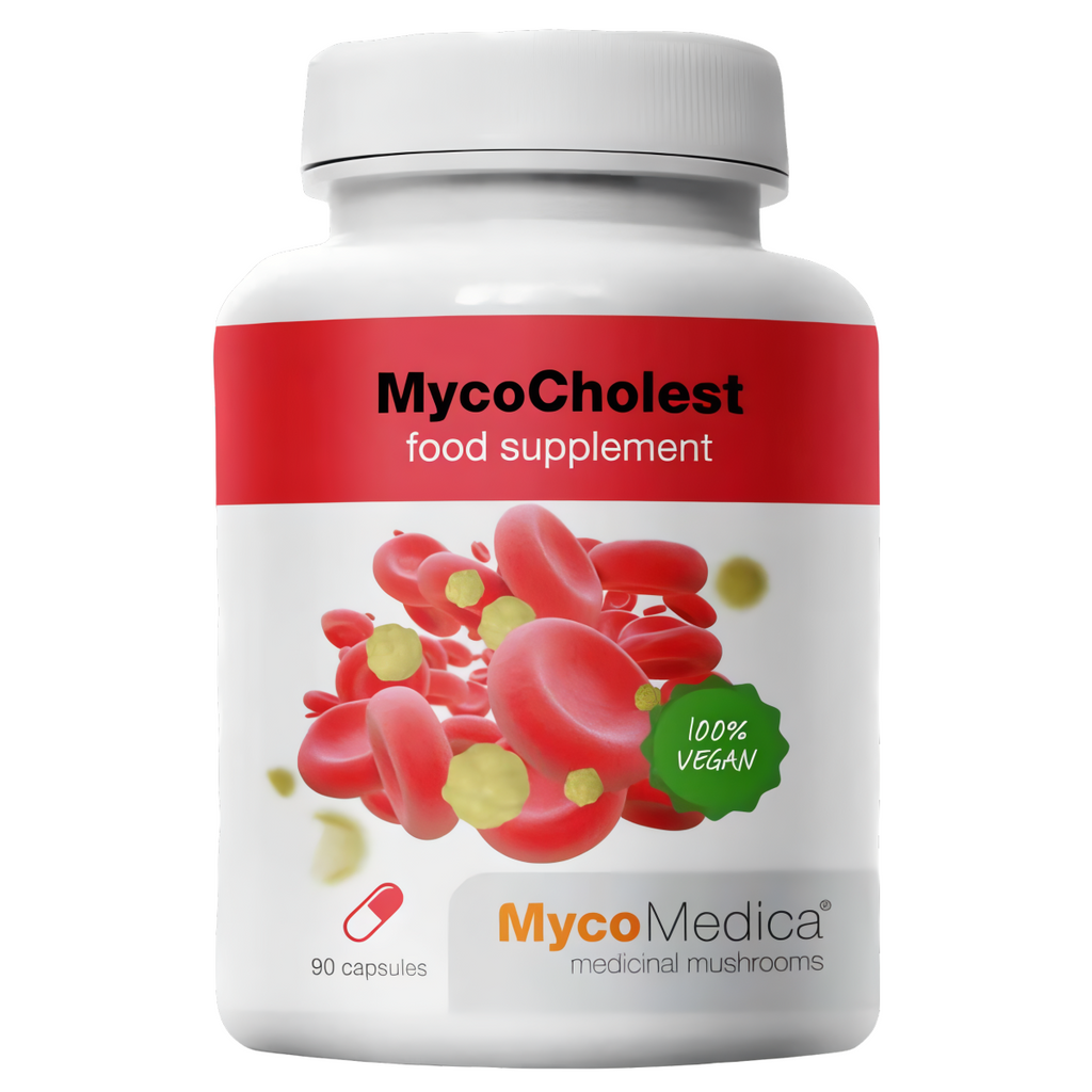 MycoCholest MycoMedica - Wspomaga utrzymać prawidłowy poziom cholesterolu - 120 kapsułek