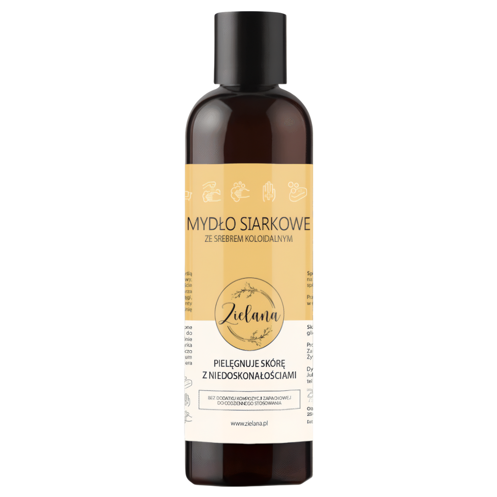 Mydło siarkowe Zielana - W walce z wypryskami i łojotokiem -250 ml
