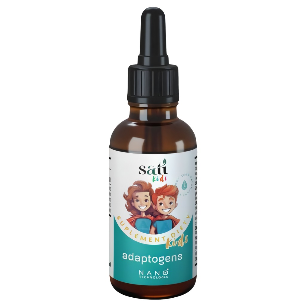 Nano Kids Adaptogeny dla dzieci SATI Labs - Wspomaga w czasie stresu i zmęczenia - 50 ml