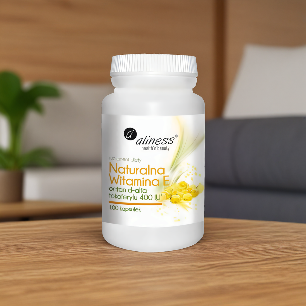 Naturalna Witamina E 400 IU Aliness - Witamina młodości - 100 kapsułek
