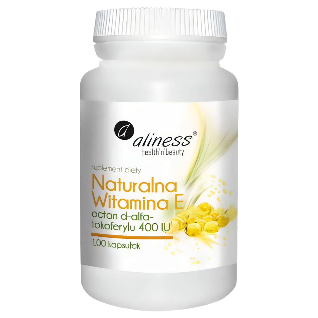Naturalna Witamina E 400 IU Aliness - Witamina młodości - 100 kapsułek