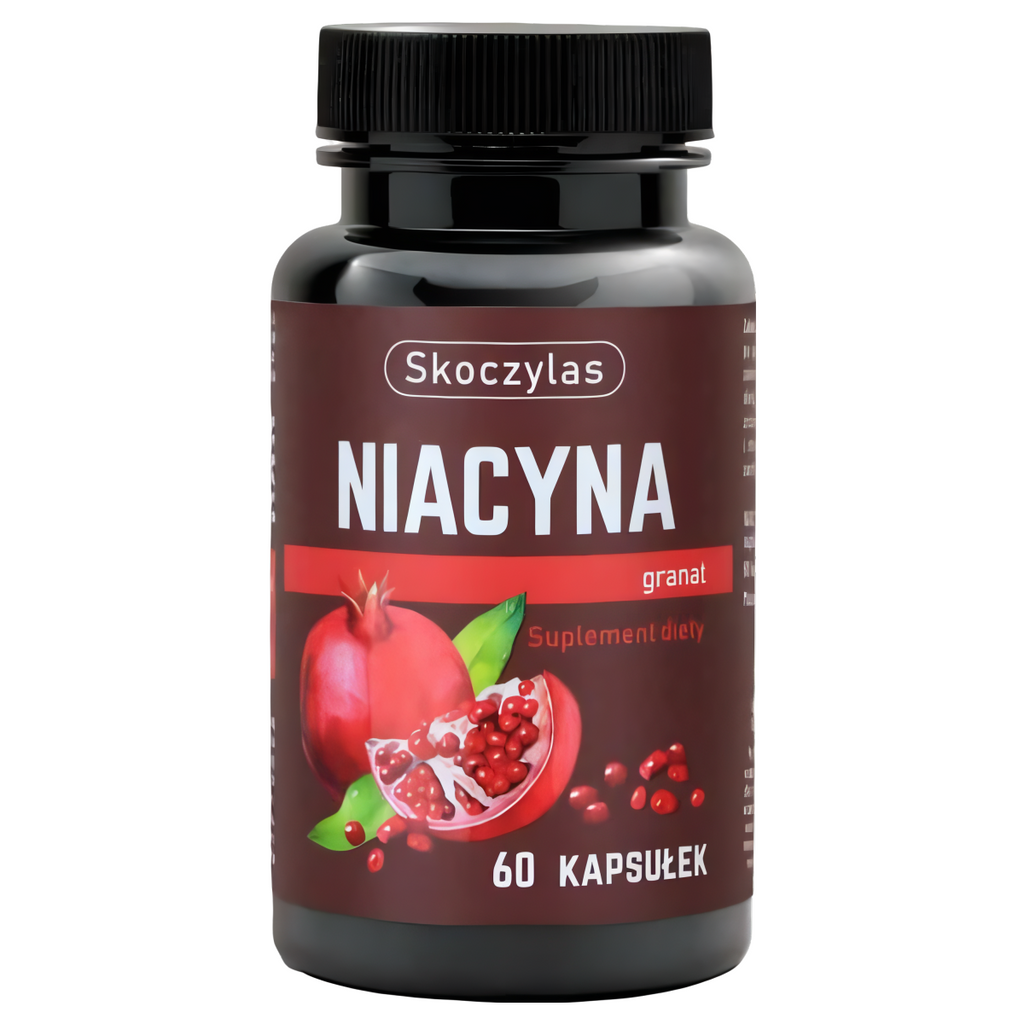 Niacyna z granatem Skoczylas - Prawidłowy metabolizm energetyczny - 60 kapsułek