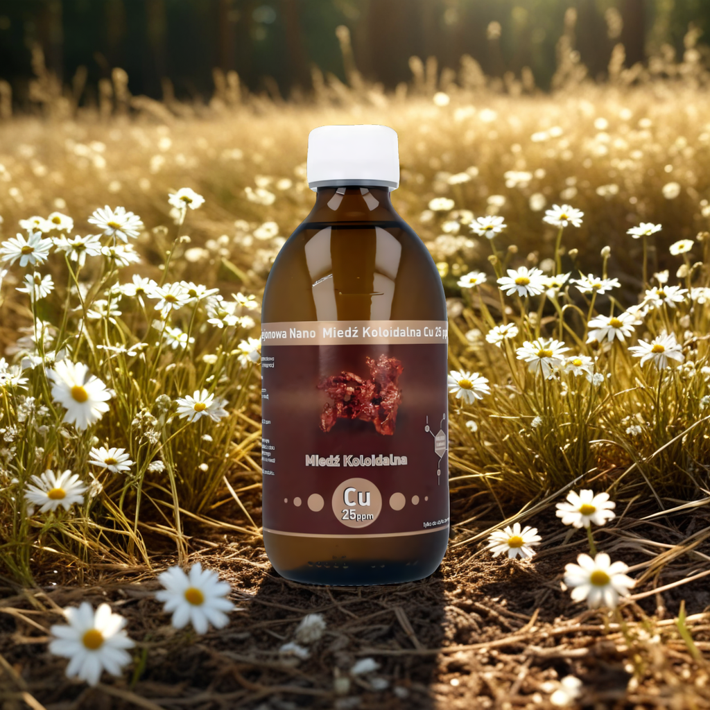 Niejonowa Nano Miedź Koloidalna Cu 25 ppm Vitacolloids - 300 ml