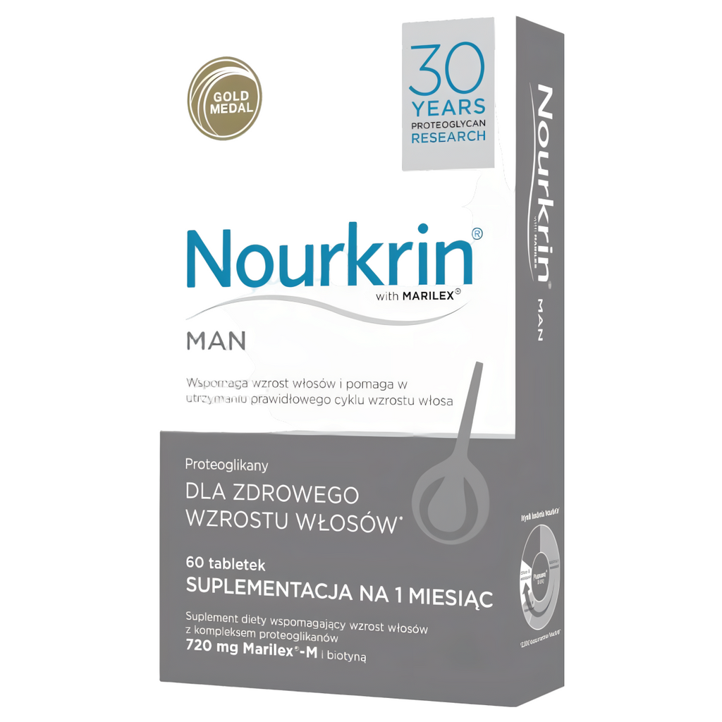 Nourkrin MAN - Naturalne wsparcie mocnych włosów u mężczyzn - 60 tabletek